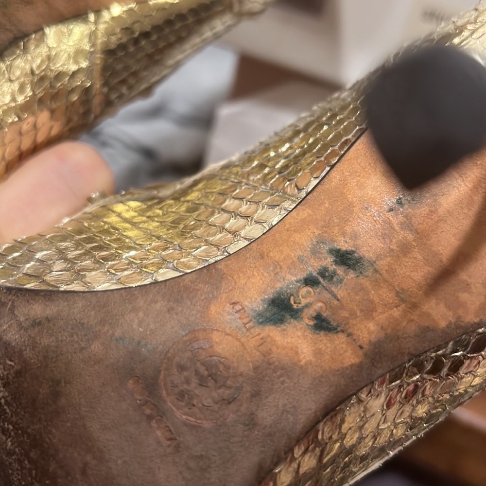 Versace gold python pumps - Picture 11 of 11